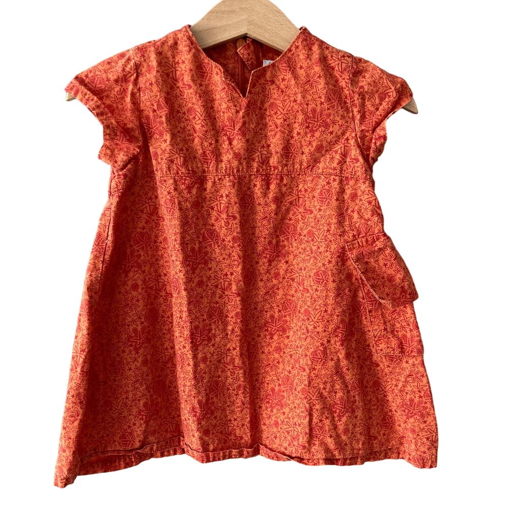 Babymini Par Catimini Starfish Sea Star Dress - Orange Red - 18M